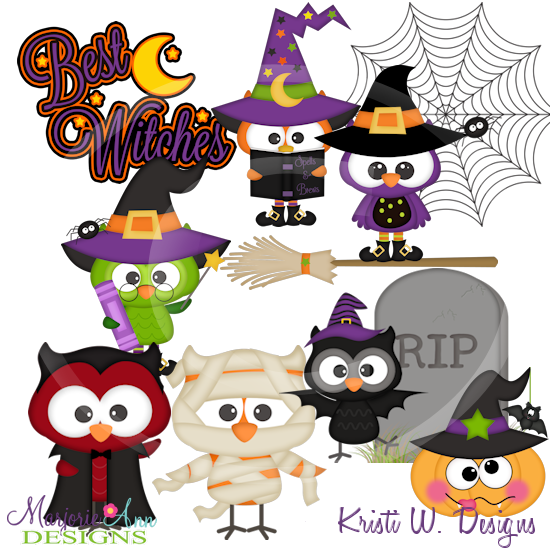 Halloween Hoots SVG Cutting Files Includes Clipart - Click Image to Close